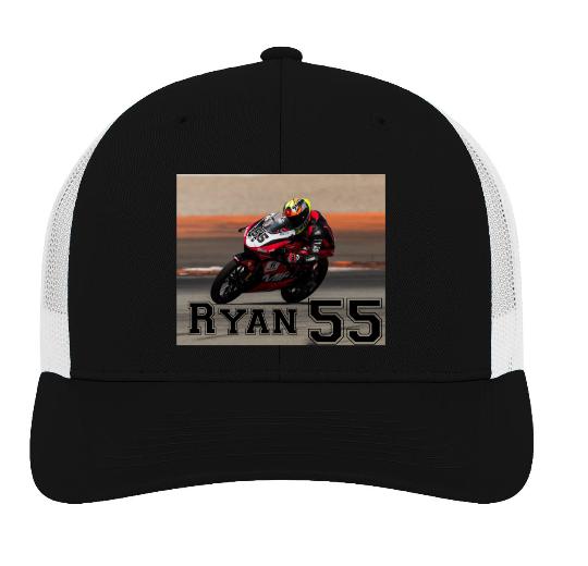 6 Panel Vintage Kappe «Trucker» bestickt