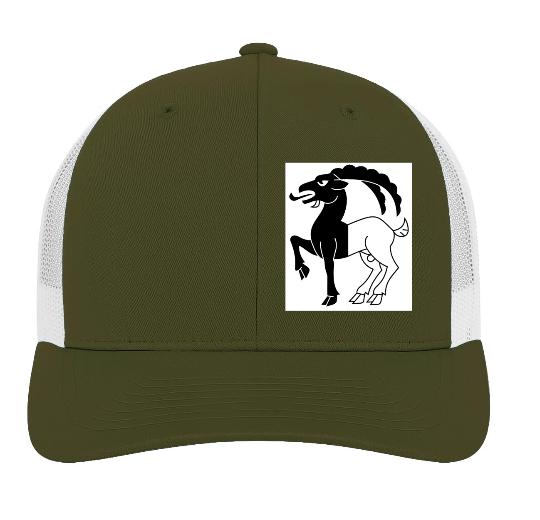 6 Panel Vintage Kappe «Trucker» bestickt