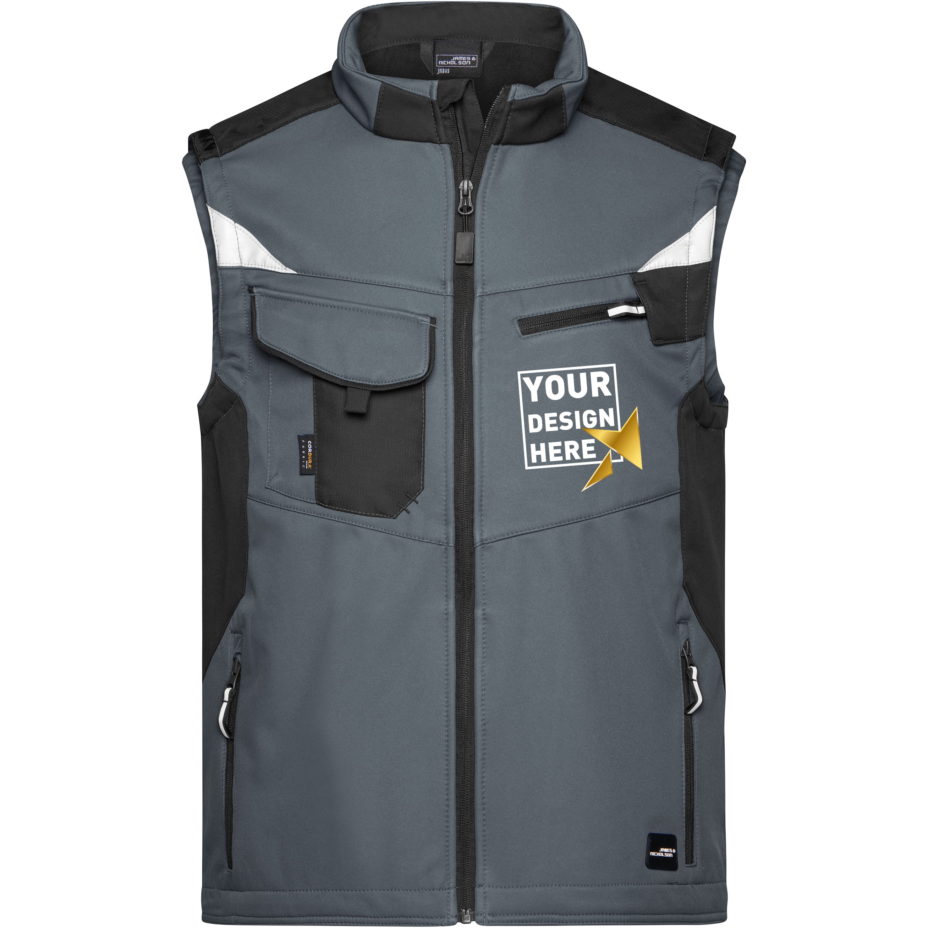 Workwear Softshellweste carbon/black