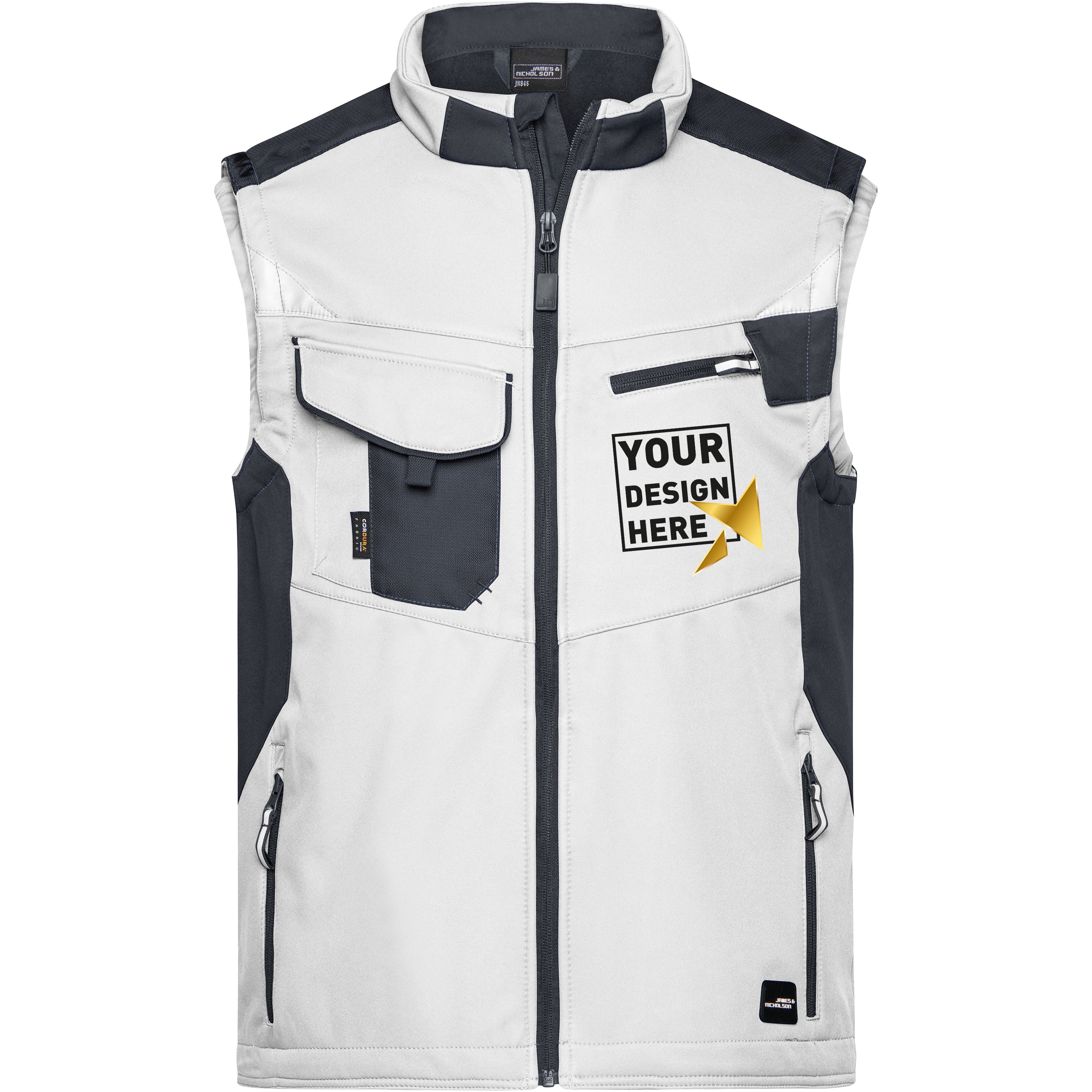 Workwear Softshellweste white/carbon