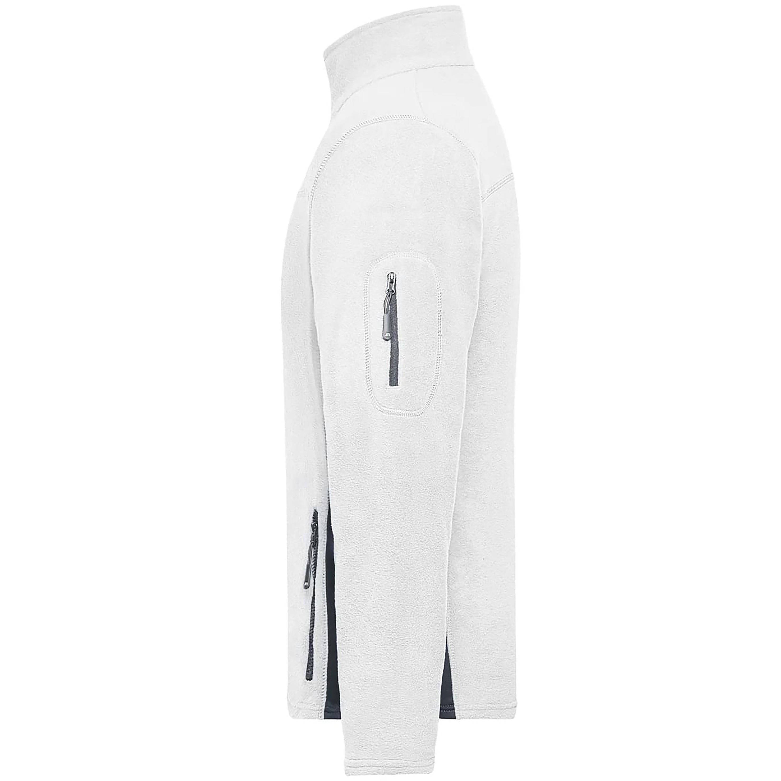 Workwear Microfleece Jacke white/carbon