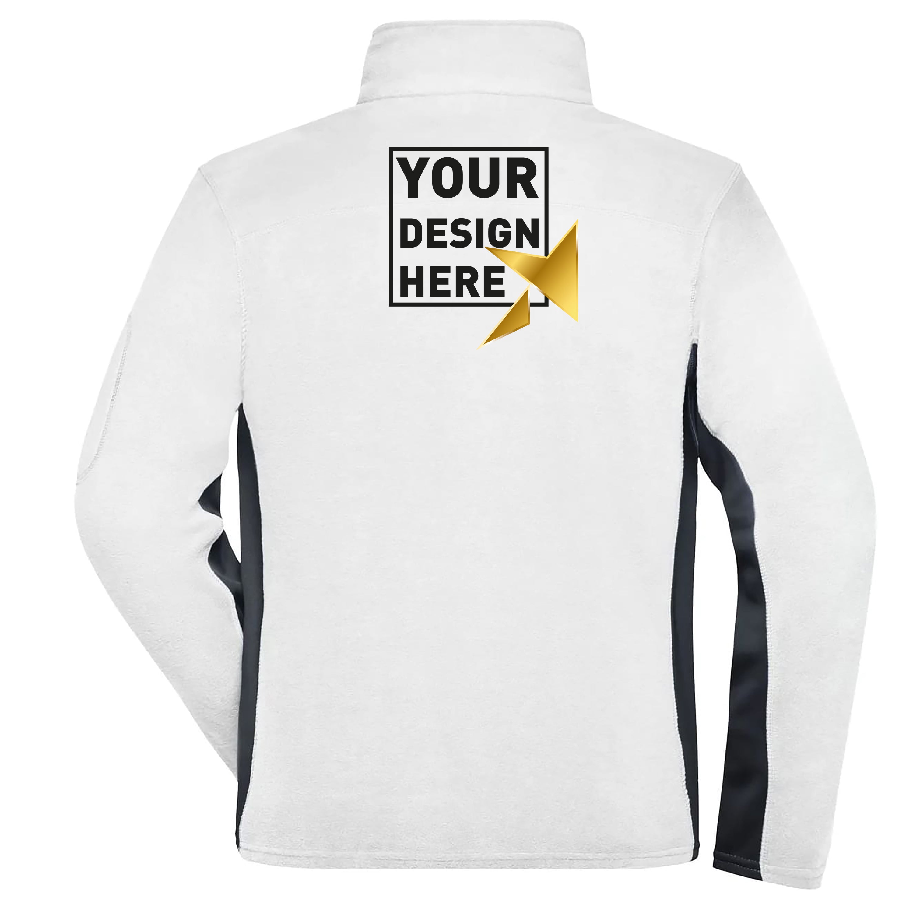 Workwear Microfleece Jacke white/carbon